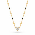 18K Gold Tone Anti-Tarnish Heart Solitaire Mangalsutra for Women