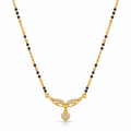 18K Gold Tone Elegant Wing Pendant Mangalsutra