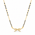 18K Gold Tone Infinity Bow Mangalsutra