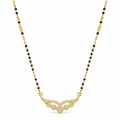 18K Gold Tone Royal Floral Drop Mangalsutra