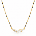 18K Gold Tone Elegant Crystal Mangalsutra