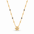 18K Gold Tone Anti-Tarnish Flower Pendant Mangalsutra for Women