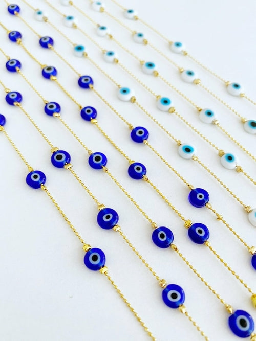 Evil Eye Anklet, Tiny Evil Eye Beaded Anklet, Anklet Bracelet, Dainty